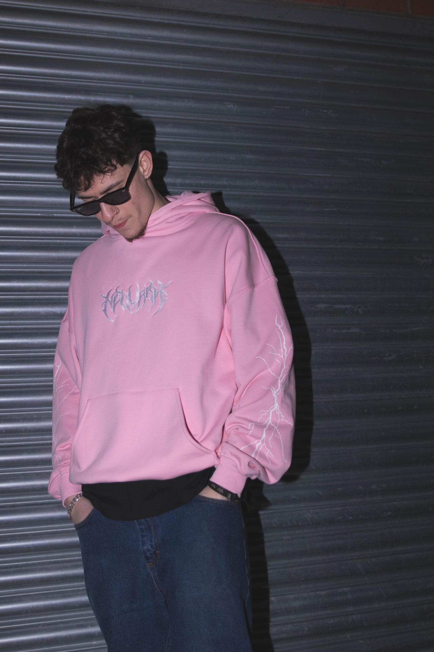 METAL HOODIE PINK